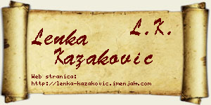 Lenka Kazaković vizit kartica